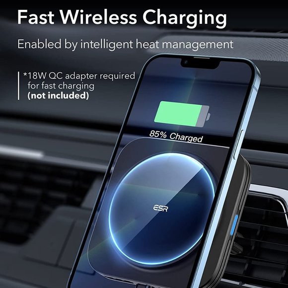 ESR Magnetic Wireless Car Mount Charger HaloLock - Picture 3 of 6